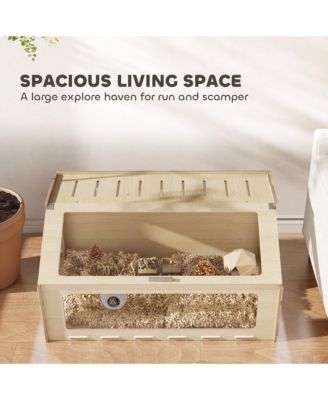 39" Hamster Cage, Gerbil Cage w/ Acrylic Window & Openable Top