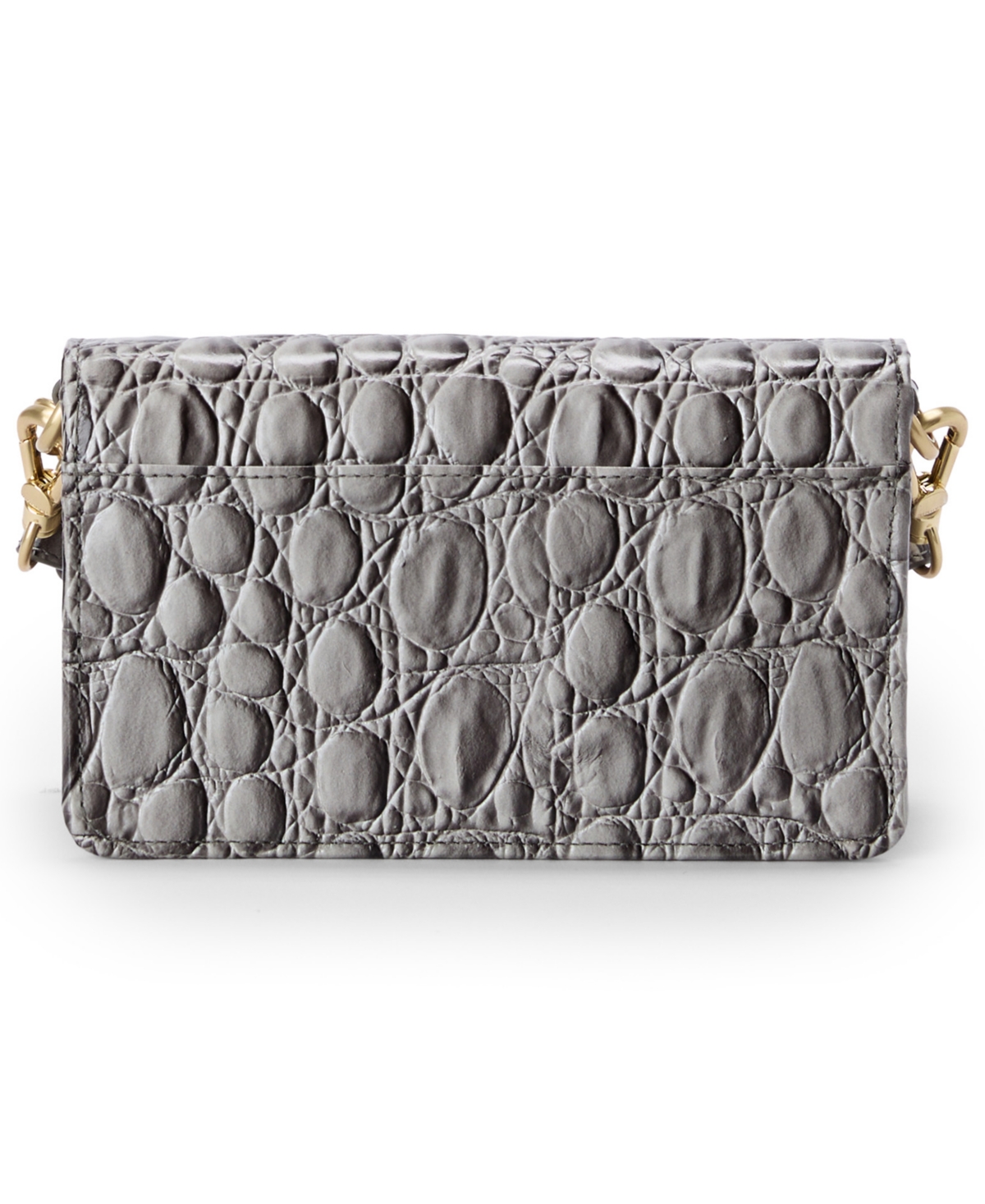 Brahmin Minuette Melbourne Mini Leather Crossbody Bag In Gray