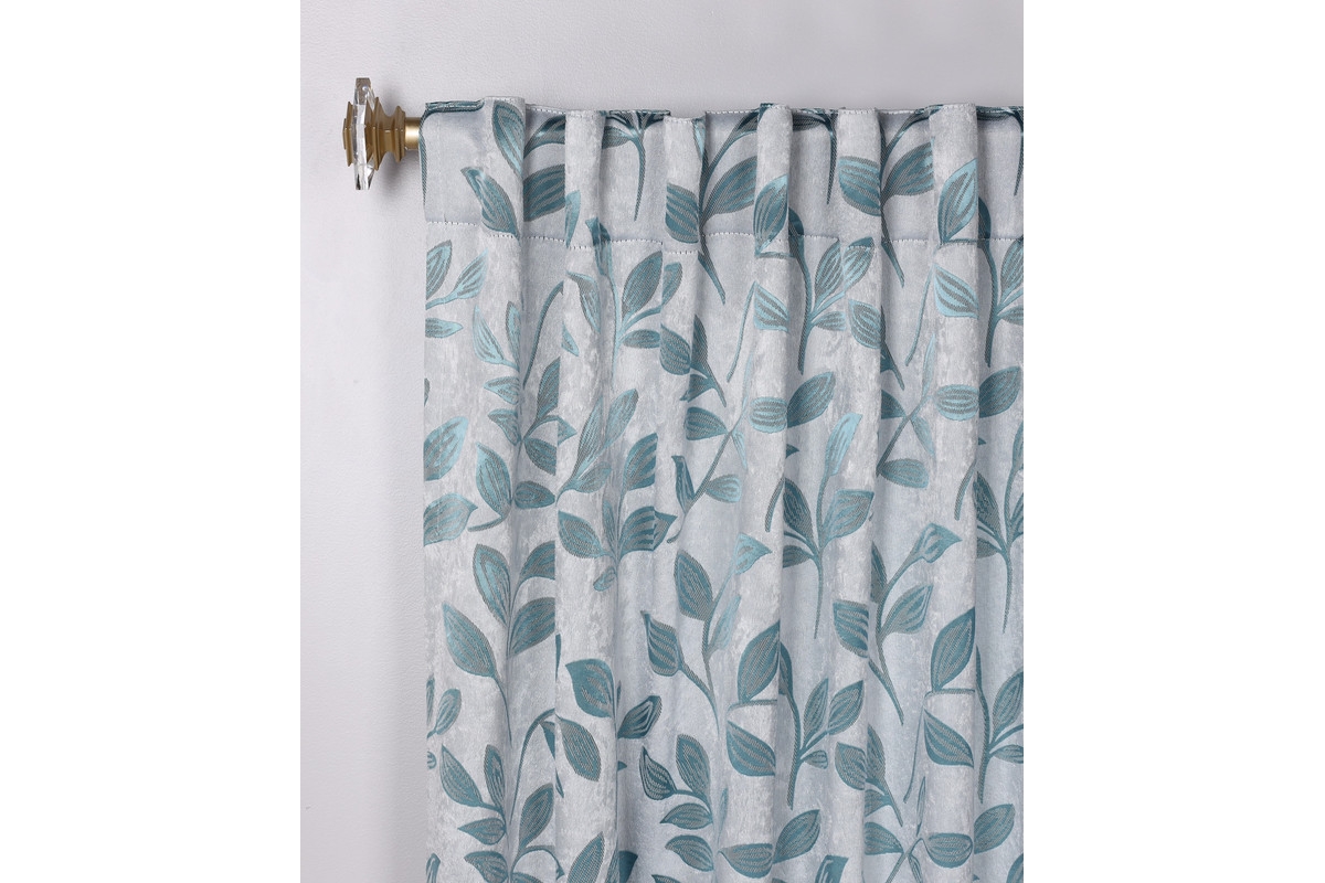 Superior Modern Leaves Room Darkening Grommet Top Curtain Panels