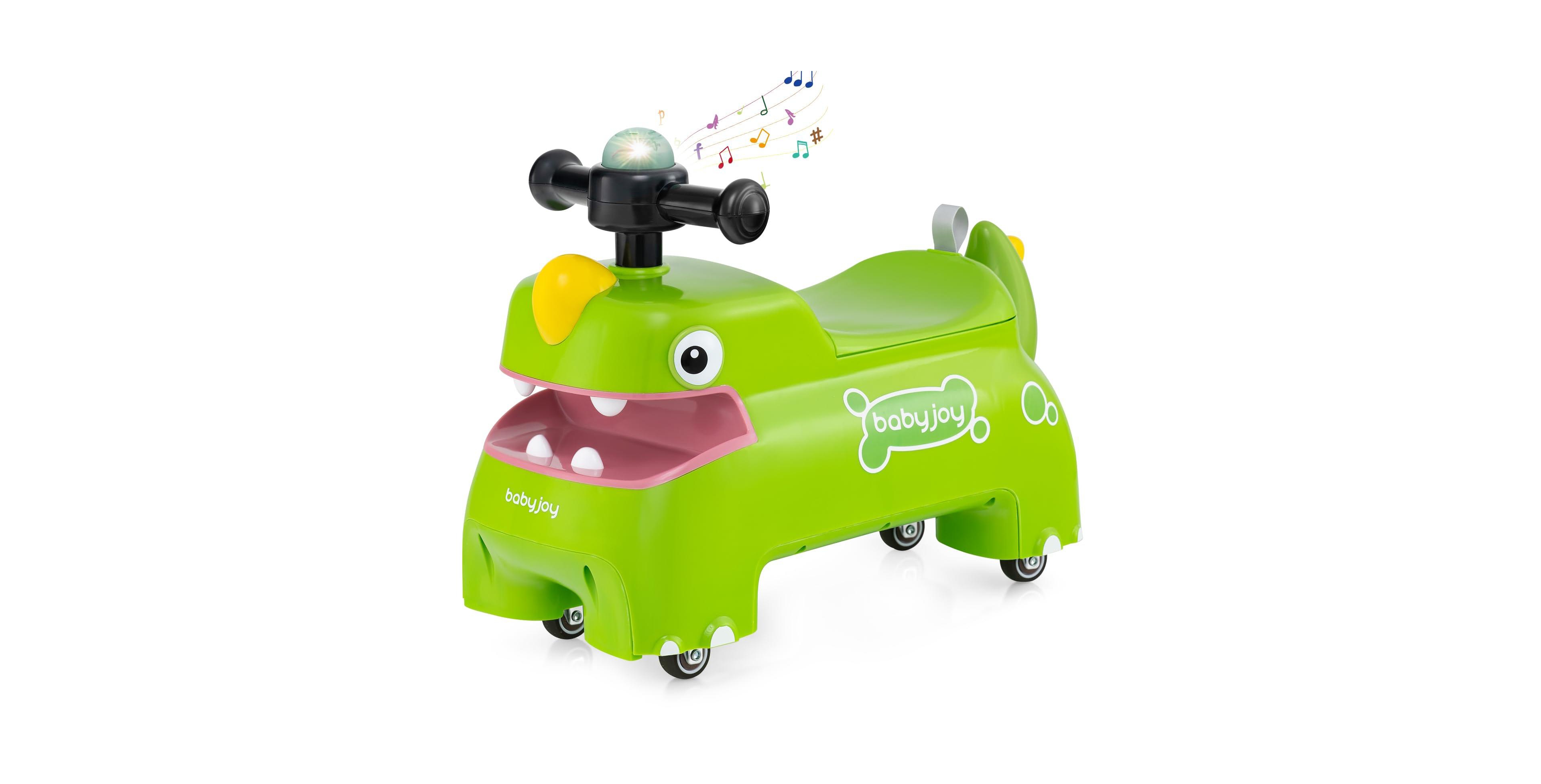 Mecale Dinosaur Ride-On Car with Lights and Music