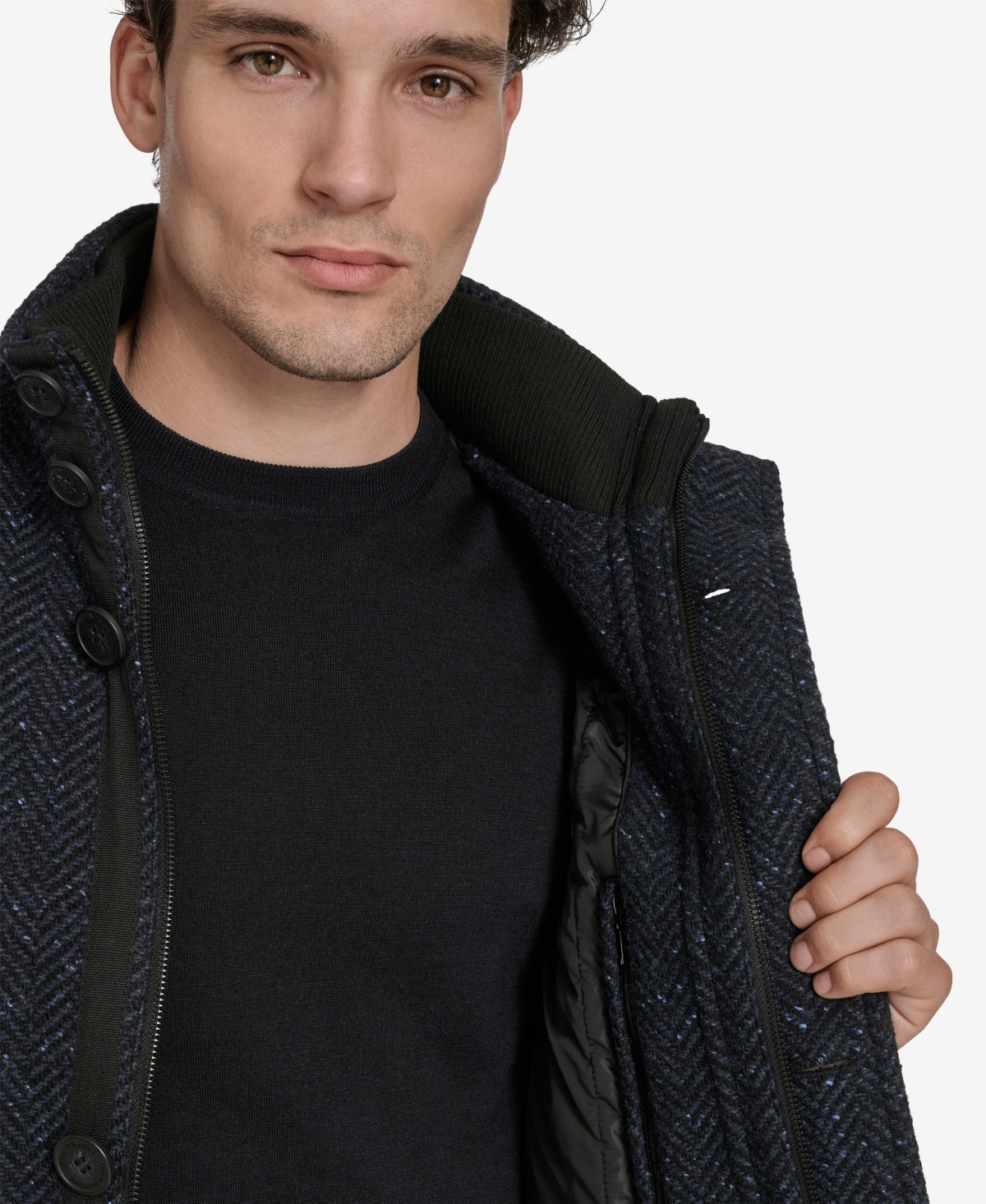 Marc New York Men's Dorsey Plaid Jacket In Blue