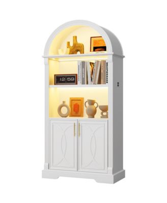 Arched Cabinet with 3-Color LED & Motion Sensor
