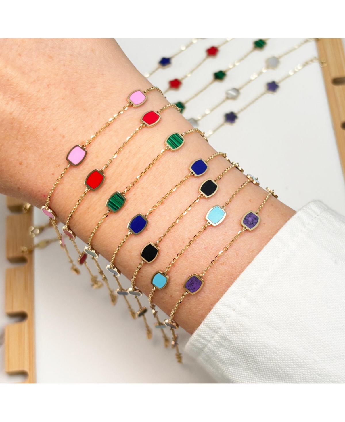 The Lovery Amethyst Icon Bracelet 14K Gold