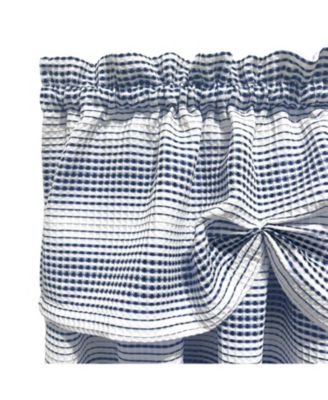 Isabelle Abstract 3 Piece Cafe Rod Pocket Kitchen Curtain Tier And Valance Set