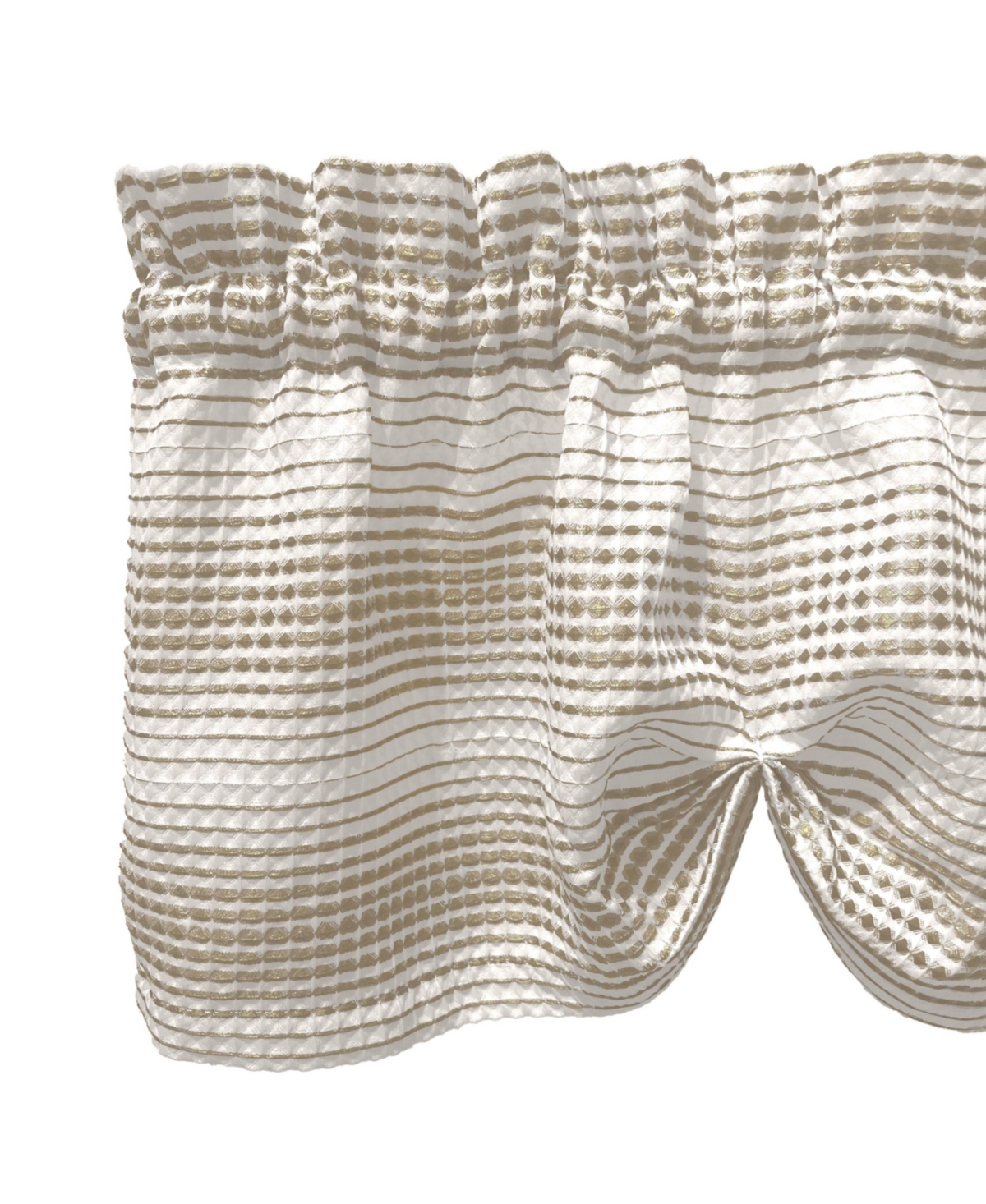 Kate Aurora Isabelle Abstract 3 Piece Cafe Rod Pocket Kitchen Curtain Tier And Valance Set