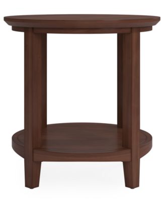 47" Solid Wood Hedworth Round End Table