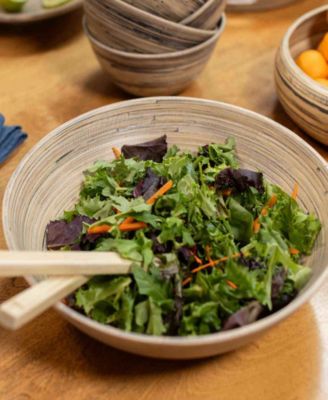 Lexa Collection 14 inch Bamboo Salad Bowl 