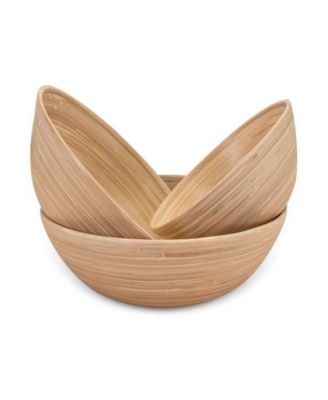 Lexa Collection 3 piece Bamboo Bowl Set 