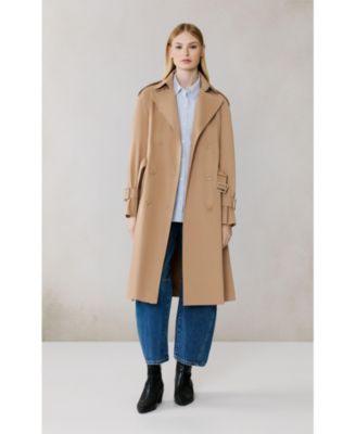 Womens Becky-L Long Trench Coat