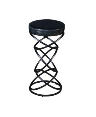 Polaris Leather 30" Bar Stool, Gray