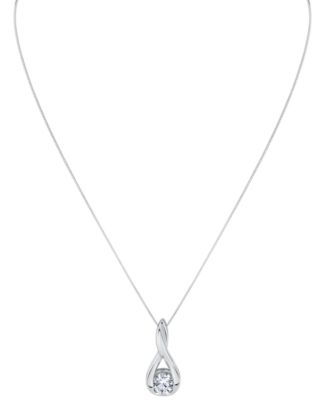Lab Grown Diamond Knot Pendant Necklace (1 ct. t.w.) in 14k White or Yellow Gold