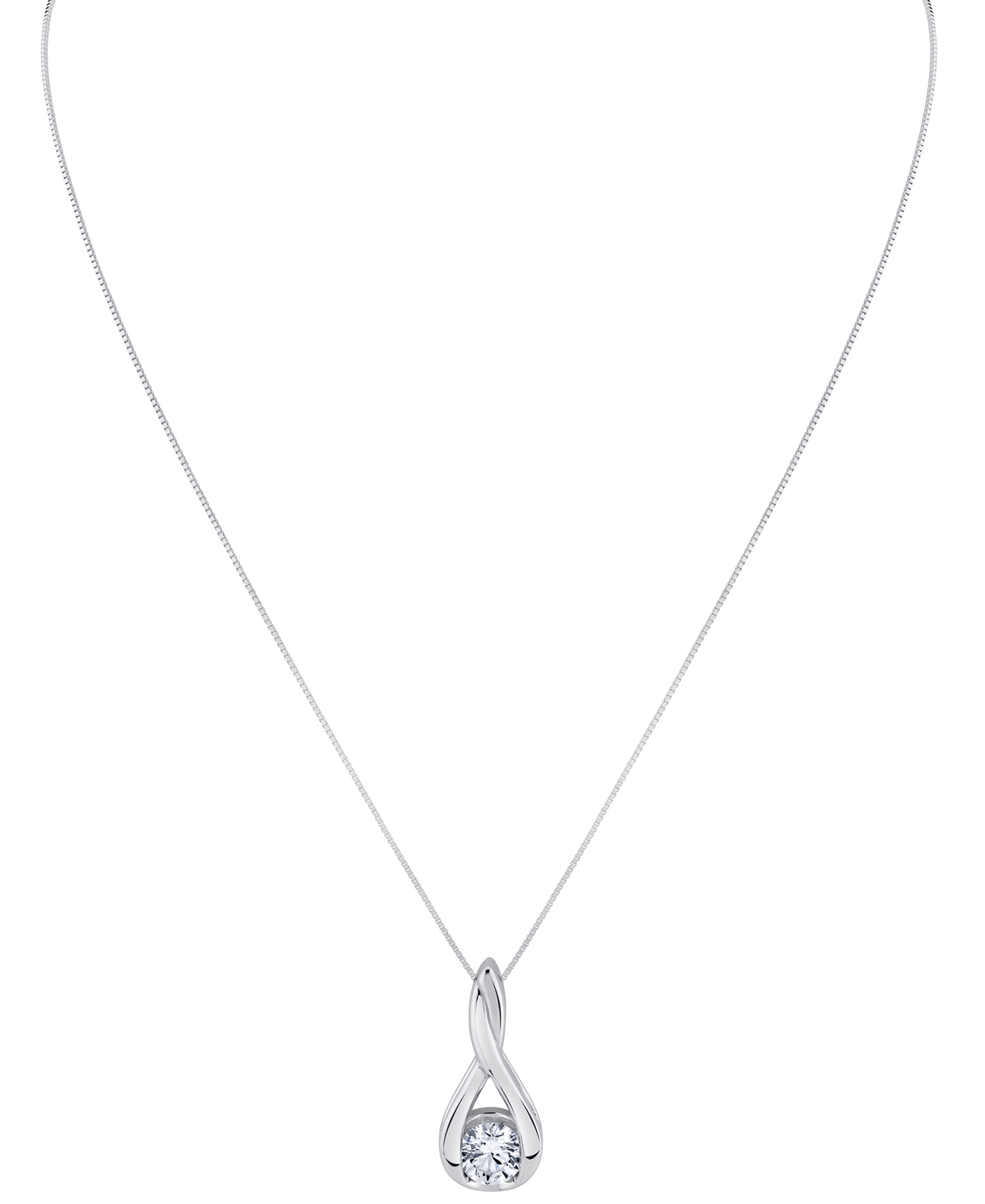 Sirena Lab Grown Diamond Pendant Necklace (1-1/2 Ct. T.w.) In 14k White Gold (also In 14k Yellow Gold) In Metallic