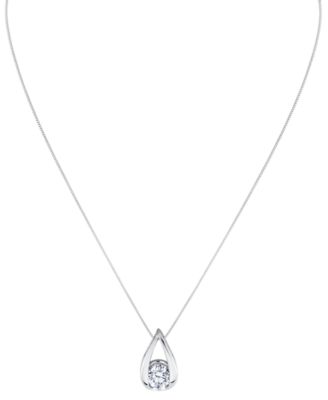 Lab Grown Diamond Pear Shape Pendant Necklace (2 ct. t.w.) in 14k White or Yellow Gold