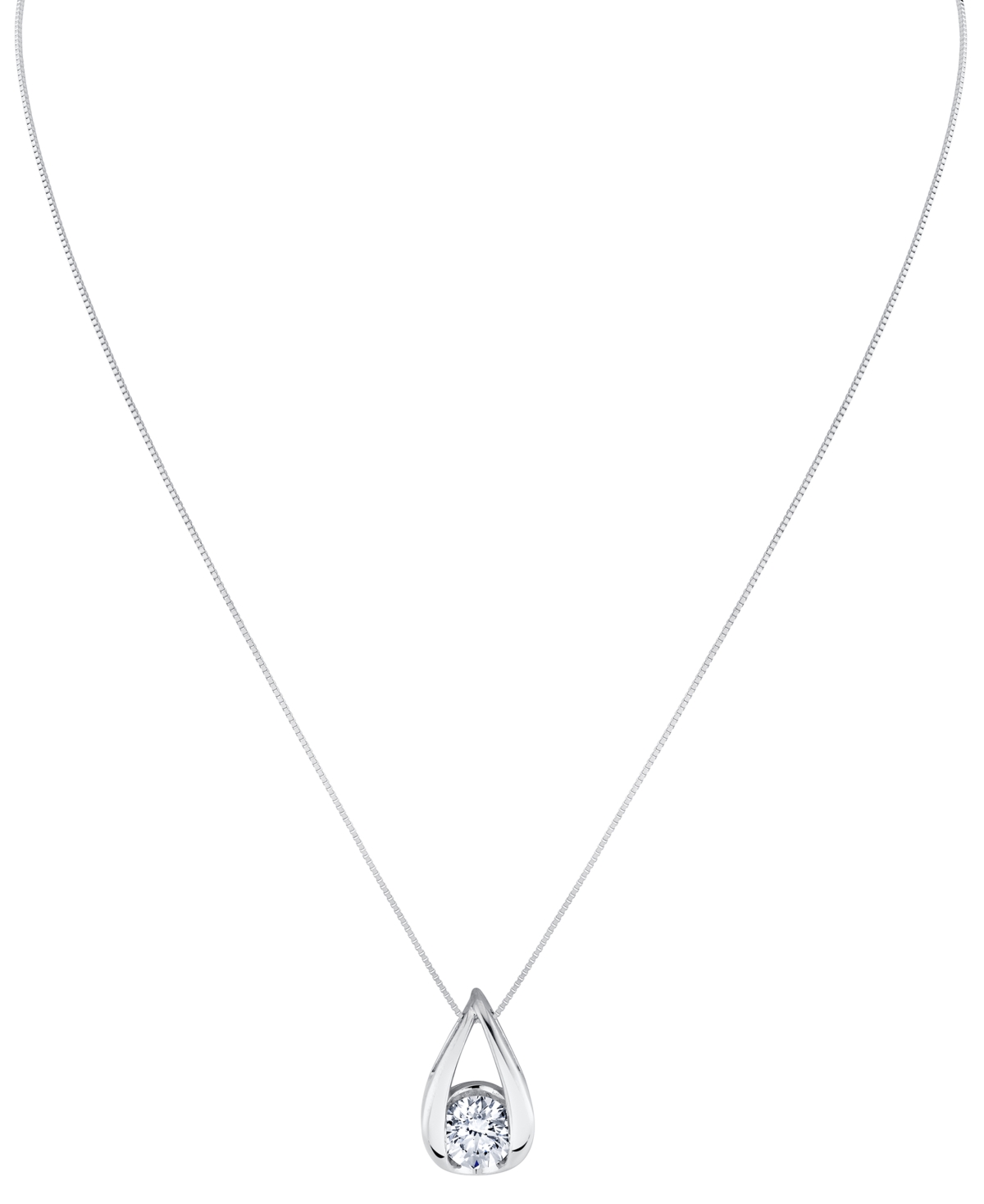 Sirena Lab Grown Diamond Pear Shape Pendant Necklace (2 Ct. T.w.) In 14k Yellow Gold (also In 14k White Gol In Metallic