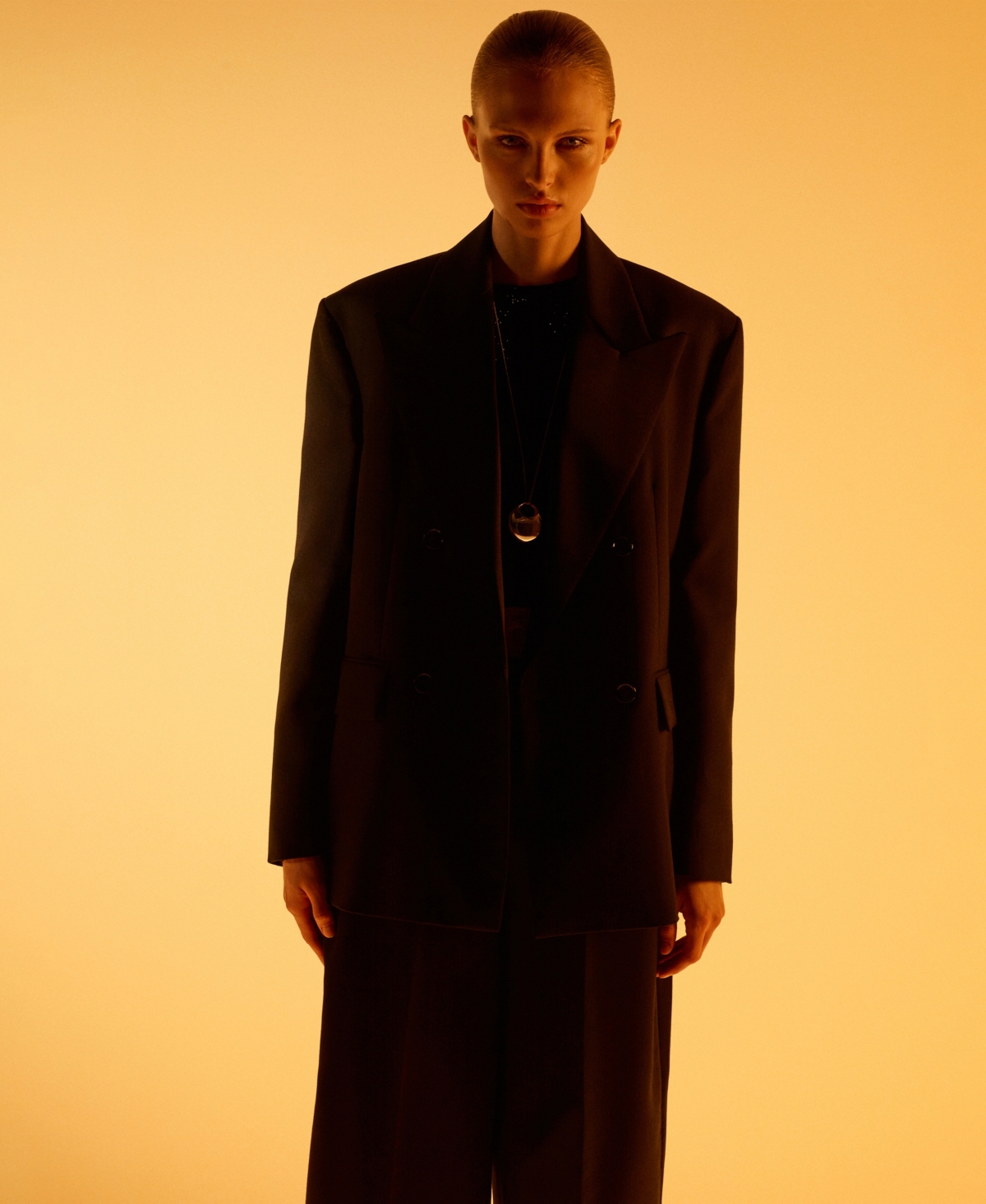 Mango Women's Lapel Detail Wool Blend Suit Blazer