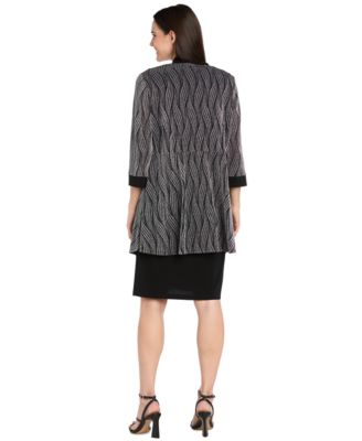 Petite Cocktail Jacket Dress with Detachable Necklace