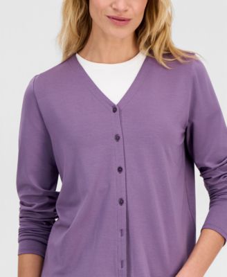 Women's V-Neck Button Front Top