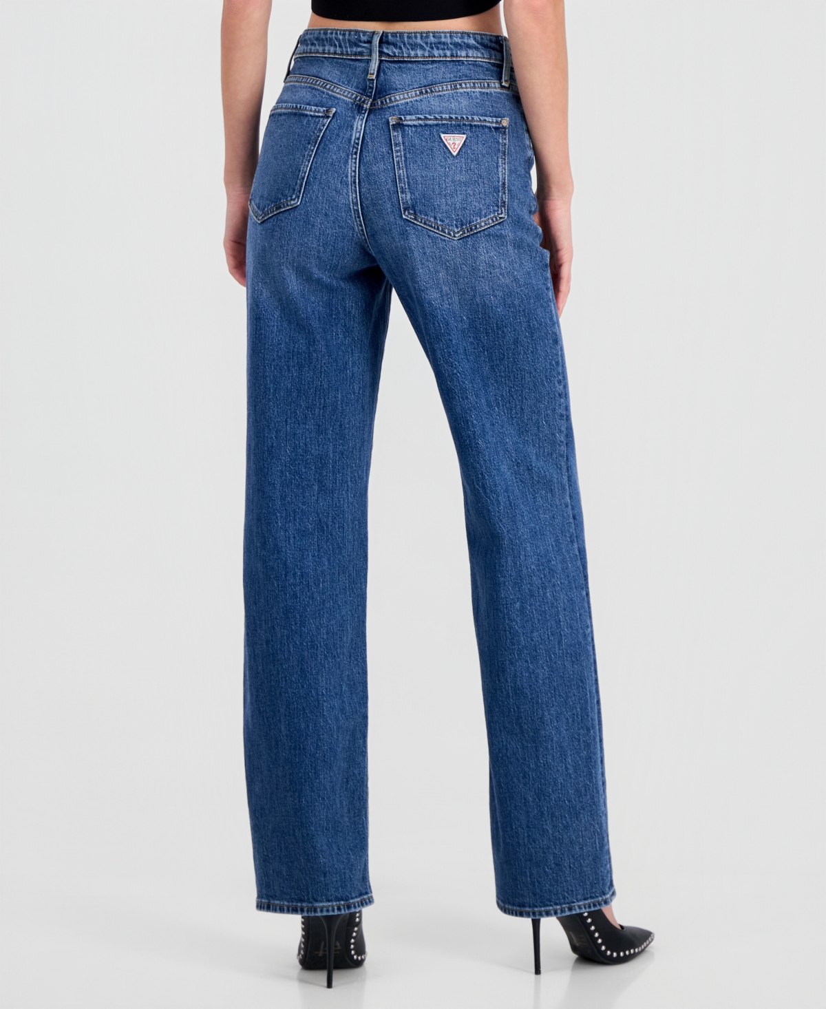 Guess Women's High Rise Straight-Leg Jeans