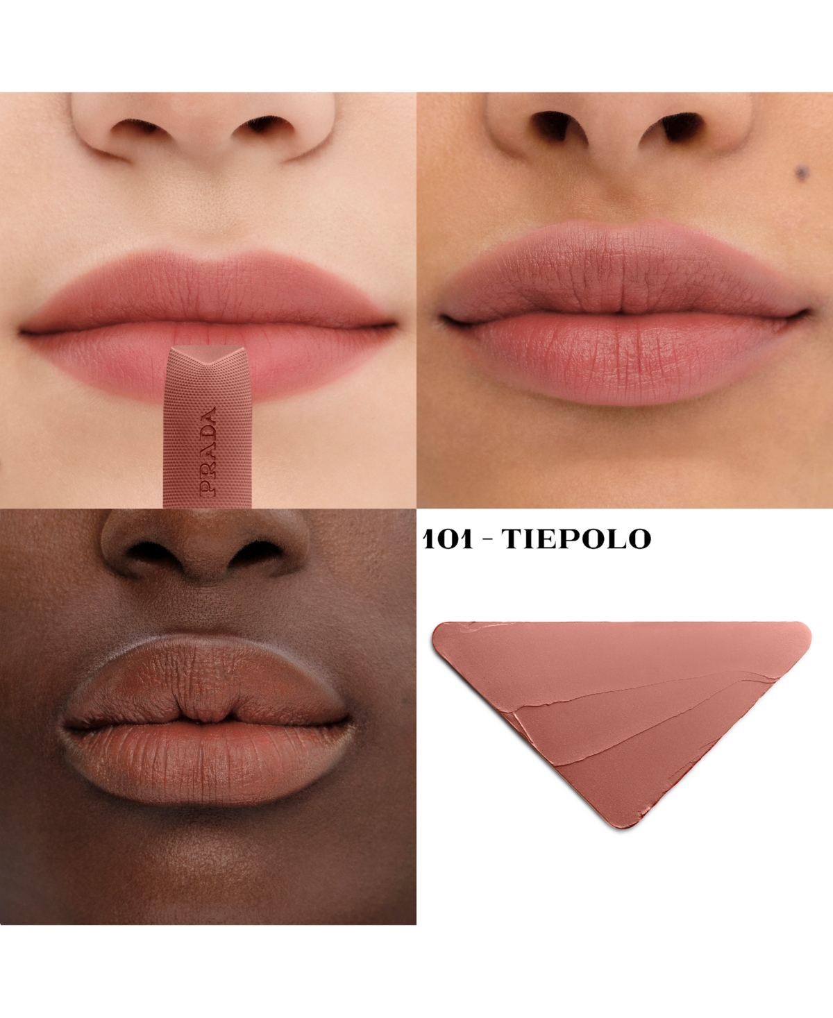 Prada Beauty Monochrome Soft Matte Lipstick, 0.134 Oz. In Brown