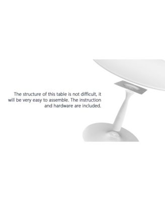 5-Piece 35" Round White Pedestal Dining Table Set with 4 Curved Back Boucle Upholstered Chairs and Black Metal Legs-Maison Boucle