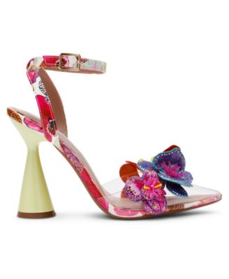 Women's Chelsie Butterfly Floral Ankle Strap Pumps
