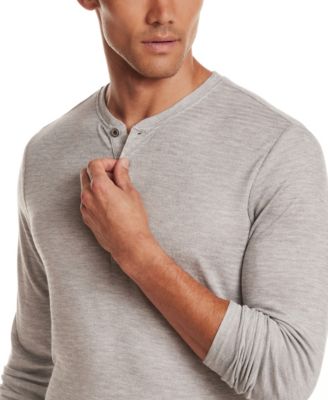 Men's Long-Sleeve Henley Neck T-Shirt