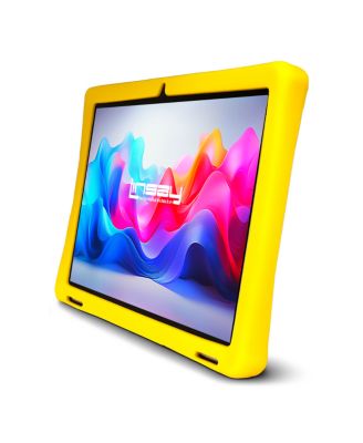 New 10.1" Funny Kids Wi-Fi Tablet Octa Core 128GB with Yellow Kids Defender Case Newest Android 15 Google certified