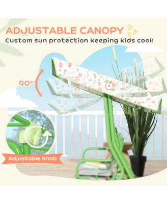 Kids Patio Swing, 2-Seater Outdoor Porch Swing Chair,