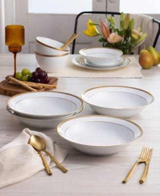 Charlotta Rim Dinner Bowls, Set of 4