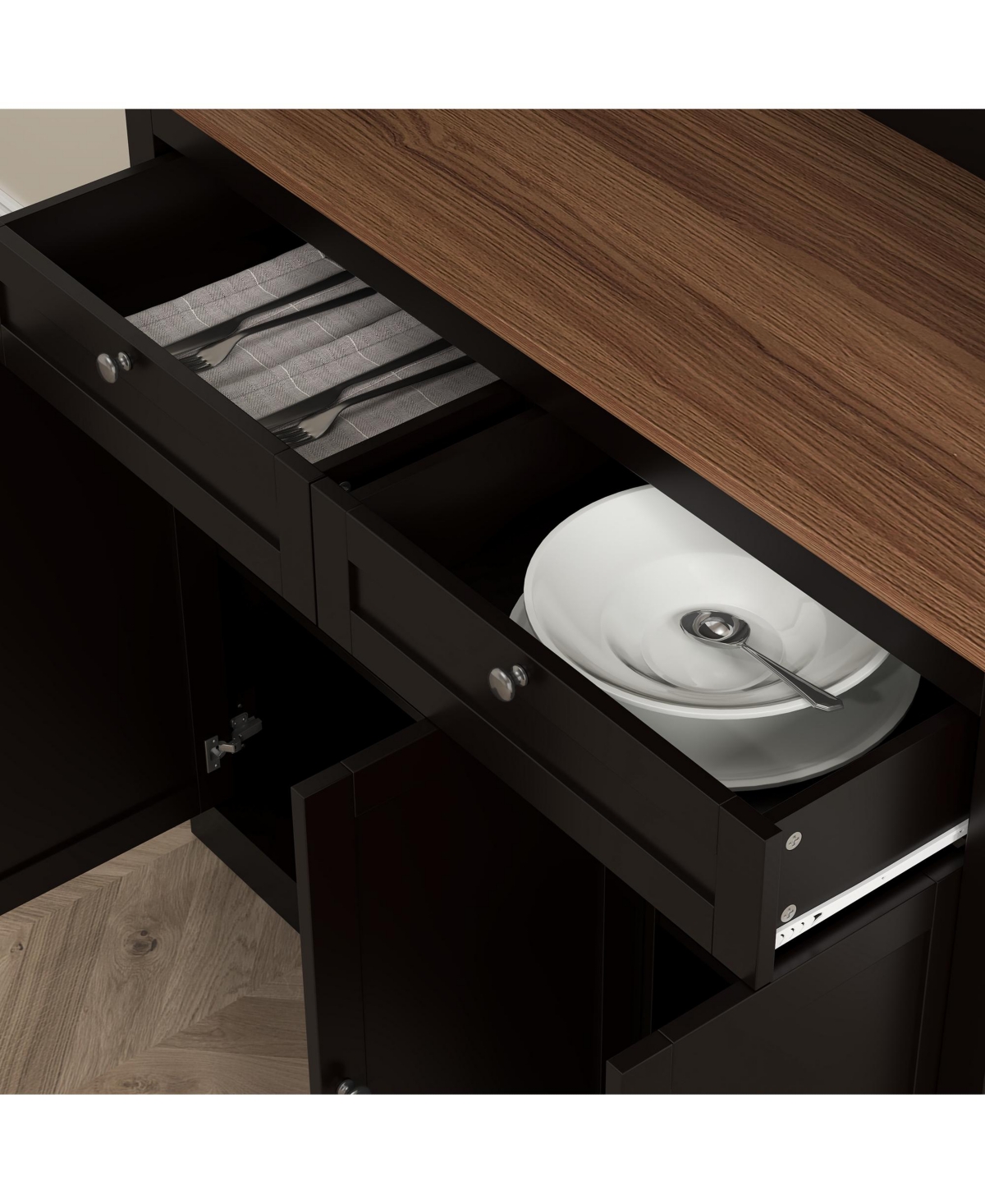 Homcom 71" Tall Kitchen Pantry Storage Cabinet with Microwave Sd,