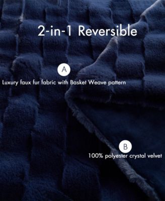 Vivienne Faux Fur Throw, 50" x 60"