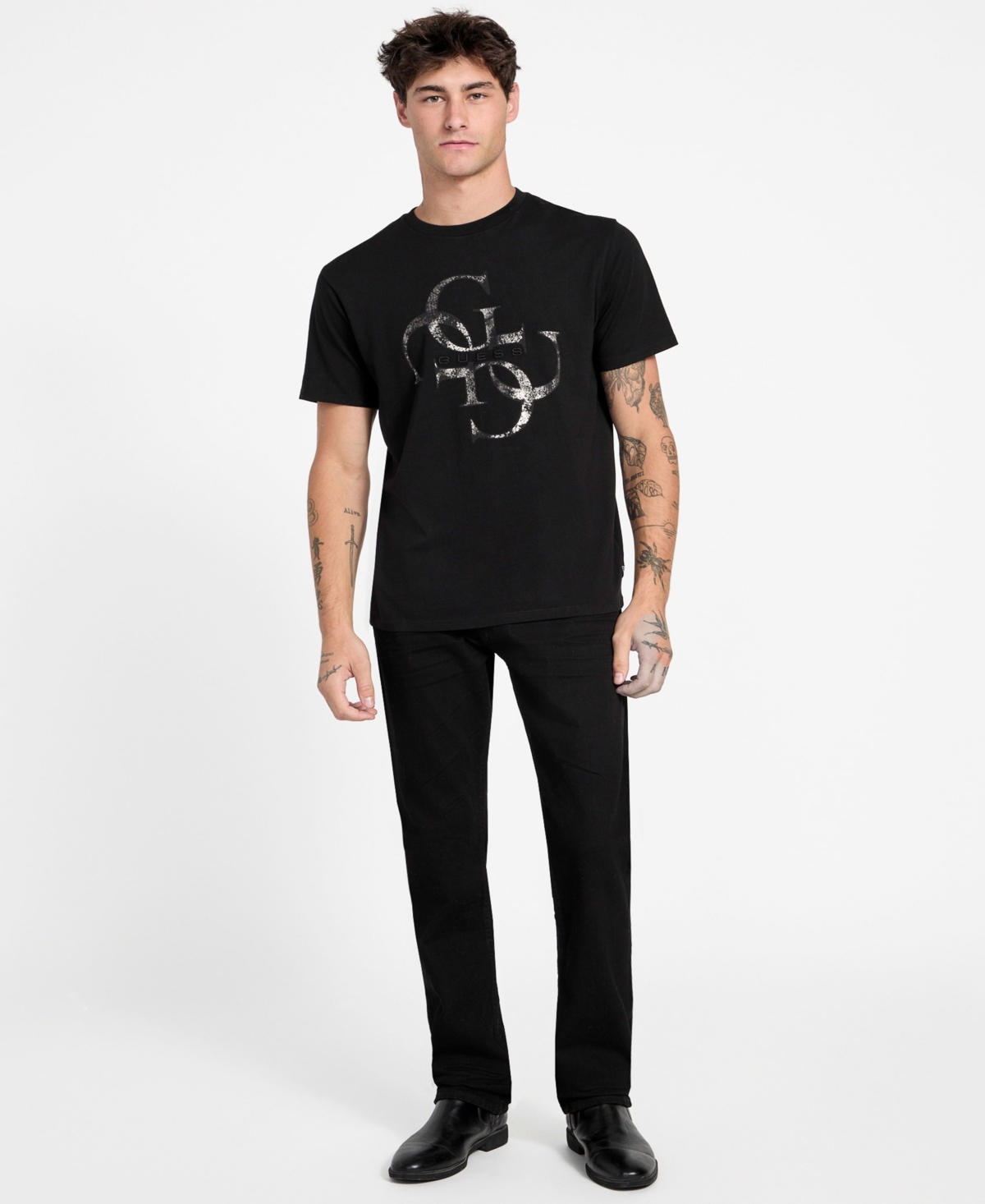 Guess Men's Shimmer Quattro G Short-Sleeve T-Shirt