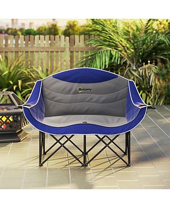 Double Padded Folding Camping Chair for Adults