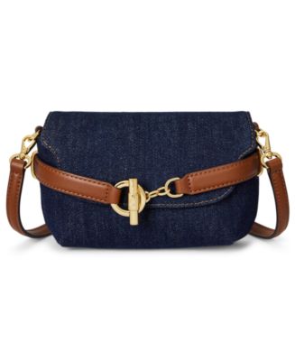 Lauren Ralph Lauren Mini Denim Blaike Crossbody Bag - Macy's