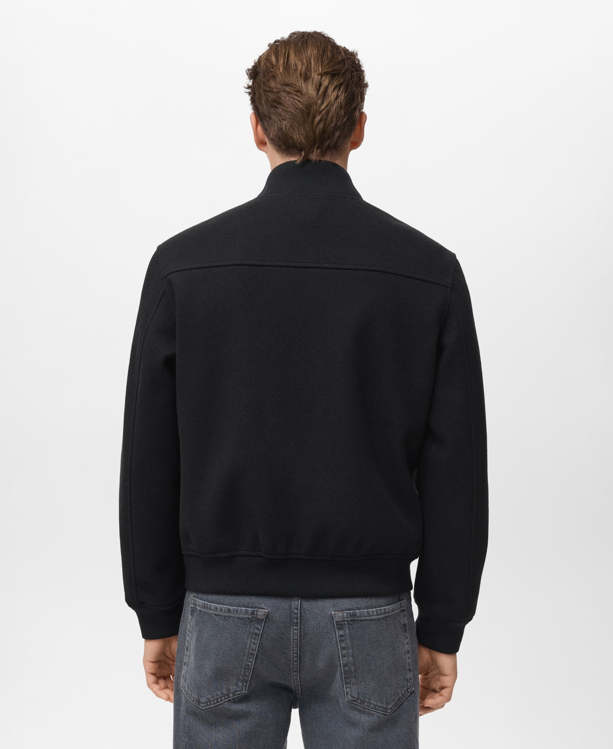 Mango Men's Bomber Zip Jacket