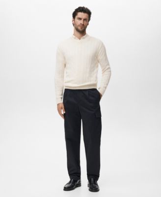 Men's Wool Braided Sweater