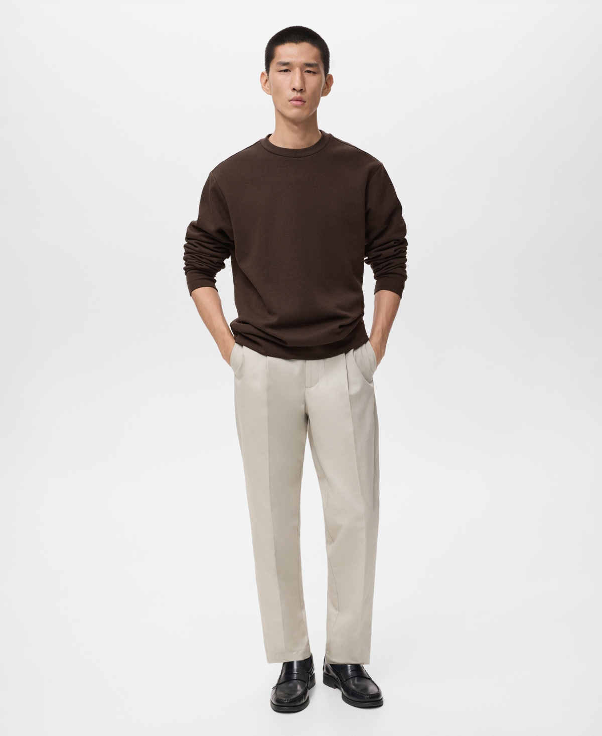 Mango Men's Regular-Fit Cotton Sweatshirt