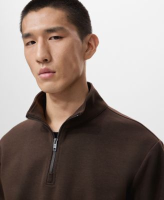 Men's Zipper Regular-Fit Cotton Sweatshirt