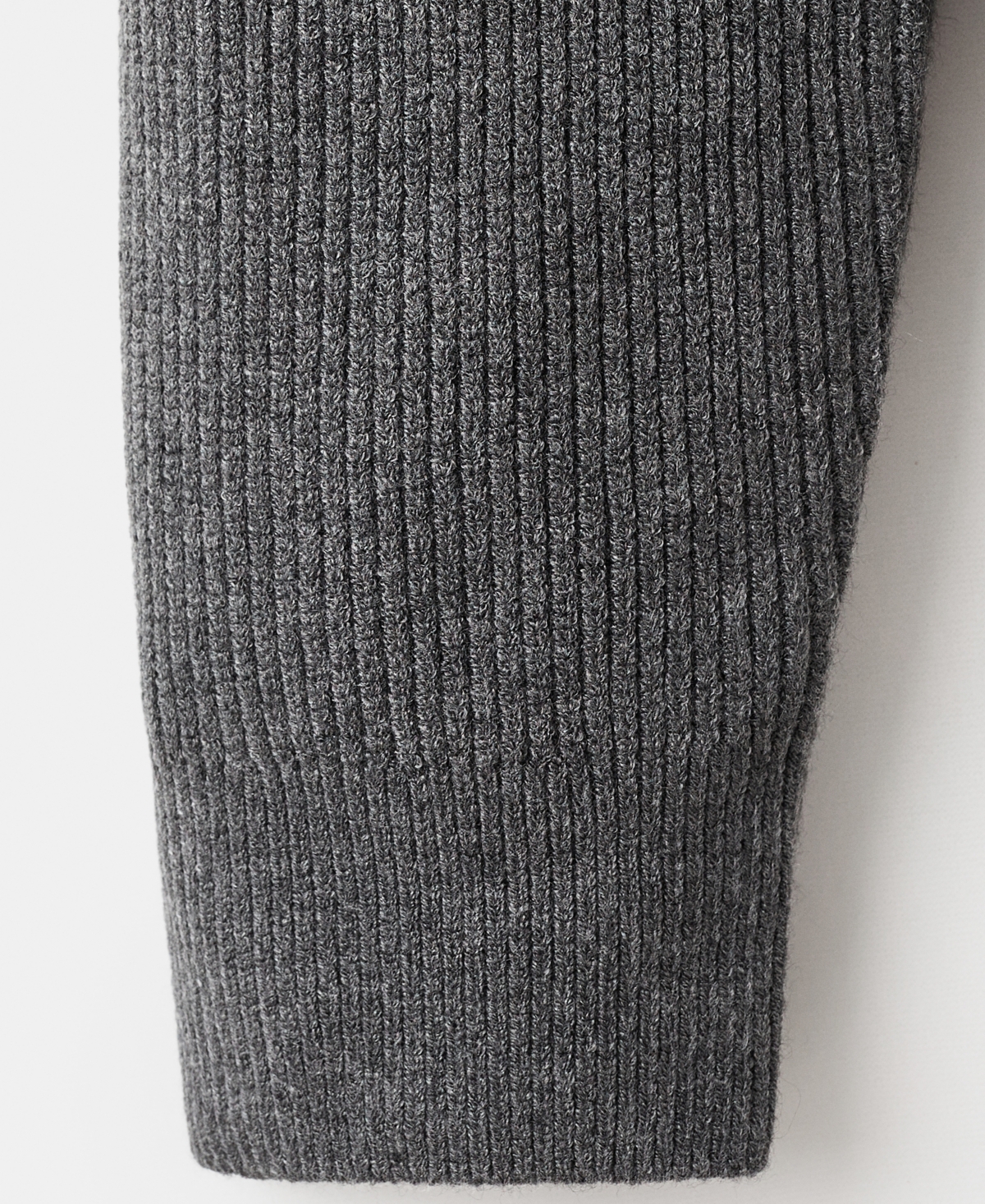 Mango Men's Ribbed Wool-blend Sweater In Gray
