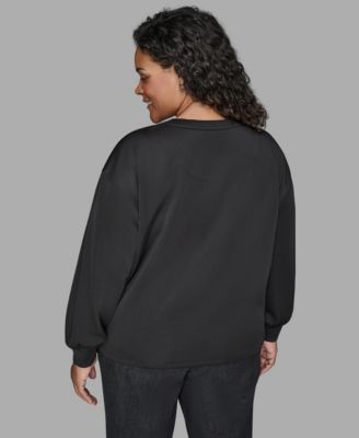 Women's Plus Size Embroidery Pull-On Top