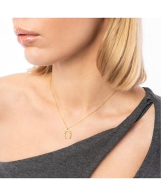 Sterling Silver Horseshoe Equestrian Necklace