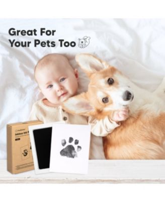 2pk Inkless Ink Pad for Baby Hand and Footprint Kit, Clean Touch Dog Paw, Dog Nose Print Kit, Baby & Pet Safe, Large