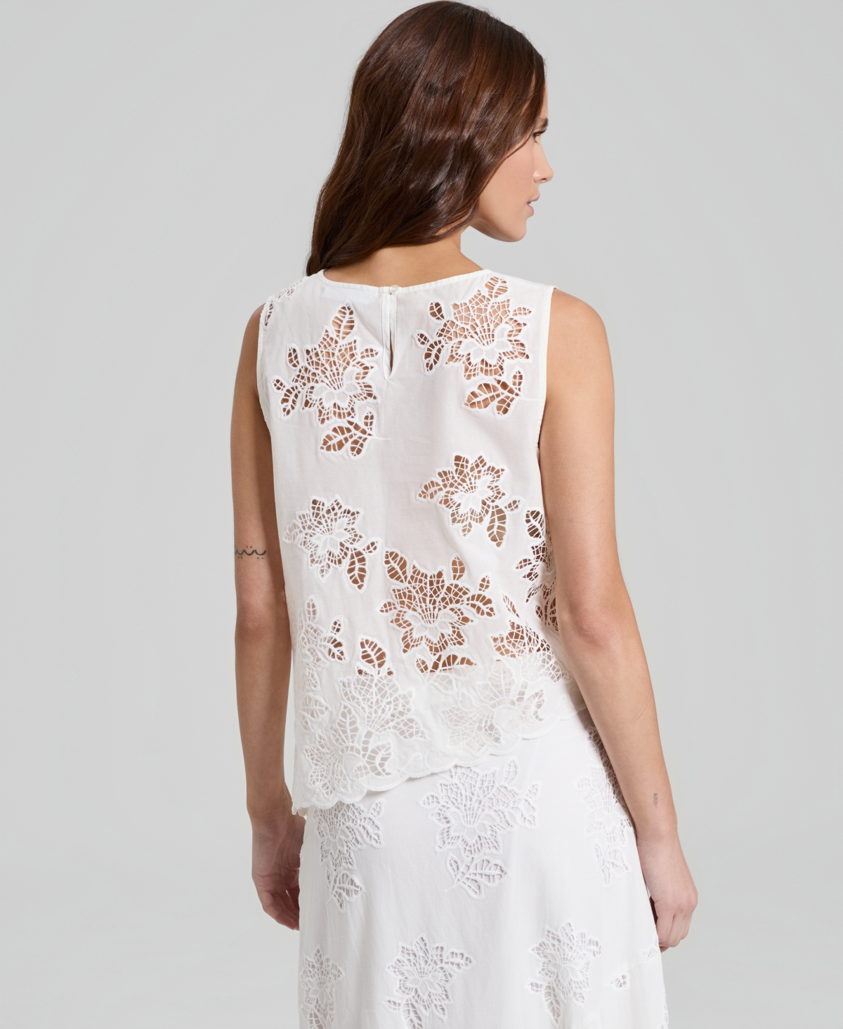 And Now This Women's Cotton Eyelet Asymmetric Top, Macy's Exclusive