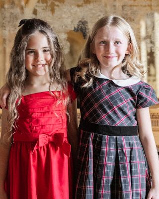 Toddler Girls Organic Stretch Poplin Peter Pan Collar Dress with Velveteen