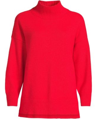 Women's Cozy Lofty Split Hem Turtleneck Sweater
