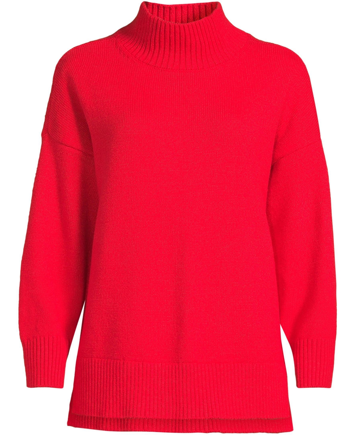 Lands' End Women's Cozy Lofty Split Hem Turtleneck Sweater