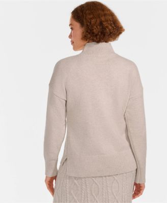 Women's Cozy Lofty Split Hem Turtleneck Sweater