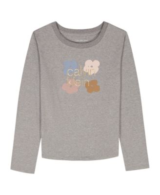 Calvin Klein - Girls 7-16 Long-Sleeve High-Low Hem T-Shirt