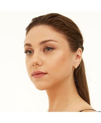 Semi Hoop Knot Sterling Silver Earrings