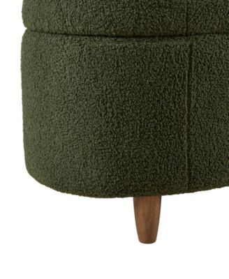 Bailey 48"W Boucl&eacute; Flip Top Storage Bench